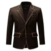 Men-Brown-Leather-Blazer