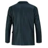 Men’s-Black-Luxurious-Leather-Blazer-With-Lapel-Collar