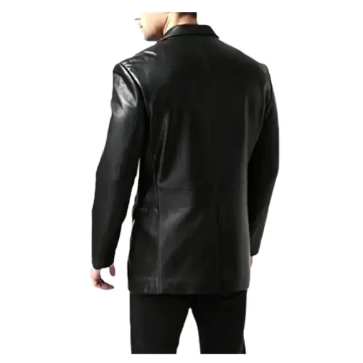 Men's Real Leather Blazer - Image 2