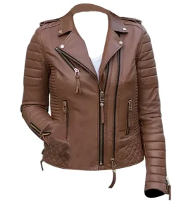 Womens-Brown-Style-Leather-Quilted-Jacket