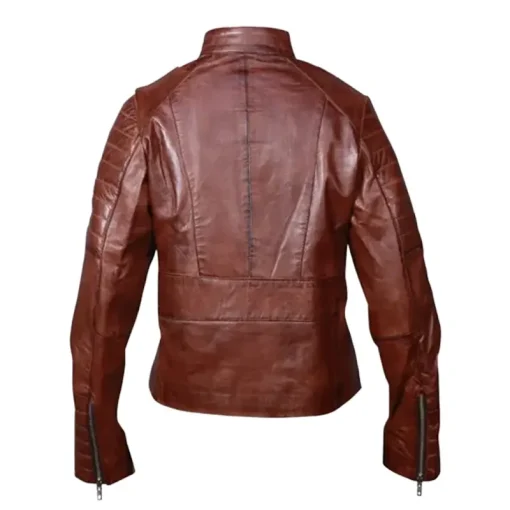 Men's Dark Brown Leather Jacket - Image 2