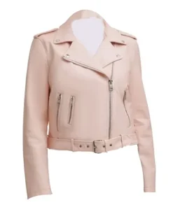Mens-Pink-Biker-Leather-Jacket