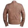 Mens Shoulder Padded Leather Jacket