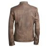 Mens Slim fit Brown Genuine Leather Jacket