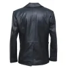 Men’s-Two-Buttons-Slim-Fit-Black-Leather-Blazer