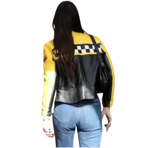 Kendall Jenner Aspen Trip 2023 Leather Jacket - Image 3