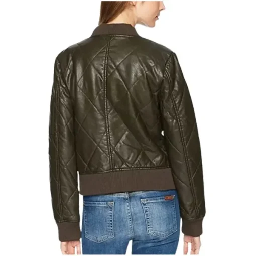 The 100 Raven Reyes Quilted Bomber Jacket - Image 2