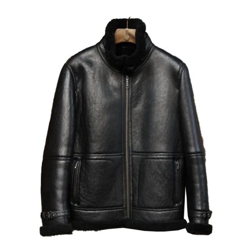 Men's B3 RAF Aviator Sheepskin Shearling Leather Jacket - Image 2