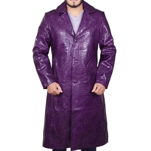 Joker Suicide Squad Jared Leto Purple Trench Coat