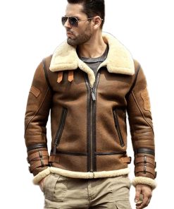 Mens B3 Airforce Sheepskin Shearling Leather Jacket