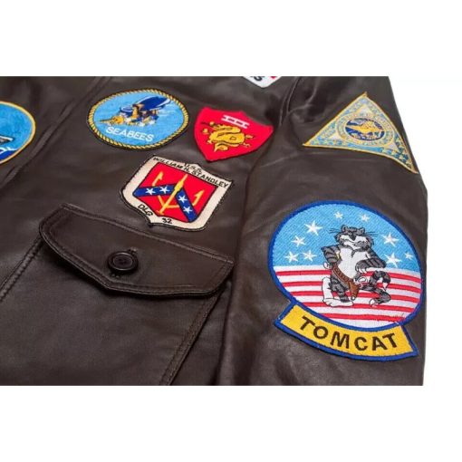 Tom Cruise Brown Top Gun Jacket - Image 4