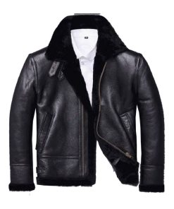 Mens Sheepskin Winter Fur Coat Jacket