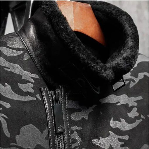 Men’s Flying Fur Pilots Long Jacket Coat - Image 3