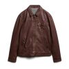 70’s Cracked Pattern Leather Jacket