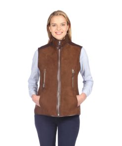 Womens-Suede-Shearling-Leather-Vest