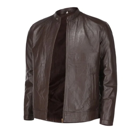 Brown Mens Pure Sheep Leather Jacket