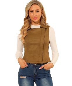 Womens-Suede-Leather-Biker-vest