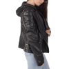 Women's Black Biker Leather Jacket