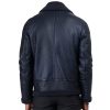 Men’s Blue B-3 Bomber Leather Jacket