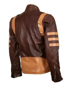 Men’s Tan Brown Distressed Leather Jacket