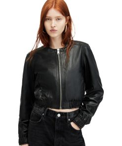 Everly Bomber Leather Jacket