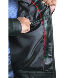 Orith Brown Biker Quilted Leather Jacket