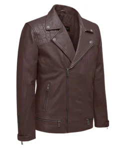 Ironwood Burgundy Biker Leather Jacket