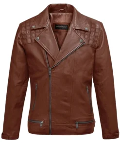 Ironwood Tan Biker Leather Jacket