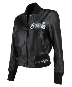 Women’s 804 Black Bomber Leather Jacket