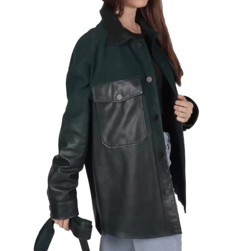 Women's Green Suede Jacket