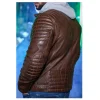 Men Bomber Leather Jacket