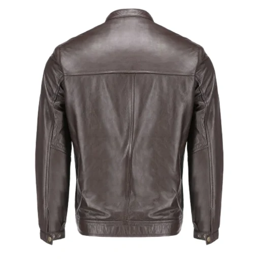Men Brown Pure Sheep Leather Jacket