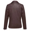 Men Ironwood Burgundy Biker Leather Jacket