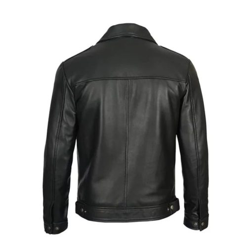 Men Simple Cafe Racer Jacket