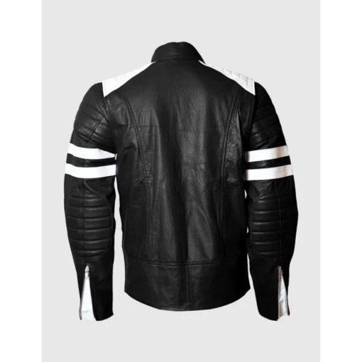 Men's Black Retro Cafe Racer Jacket - Image 2