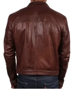Mens-Brown-Sheepskin-Leather-Jacket 1