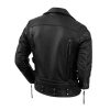 Men Cowhide Leather Motorcycle Jacket