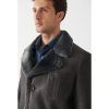 Men's Grey Shearling Coat