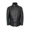Men’s Quilted Black Cafe Racer Jacket