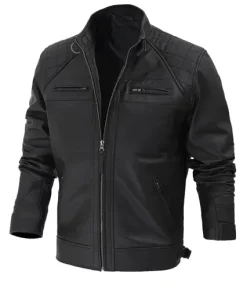 Mens-Quilted-Shoulder-Black-Leather-Jacket