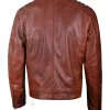 Mens-Real-Leather-Brown-Padded-Jacket