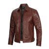 Men Simple Cafe Racer Jacket