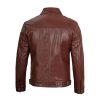 Men Simple Cafe Racer Jacket