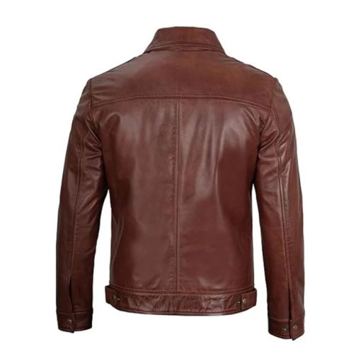 Men Simple Cafe Racer Jacket