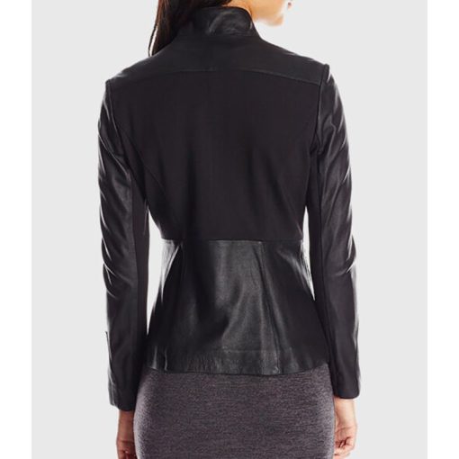 Olivia Women's Double Rider Biker Leather Jacket - Image 4