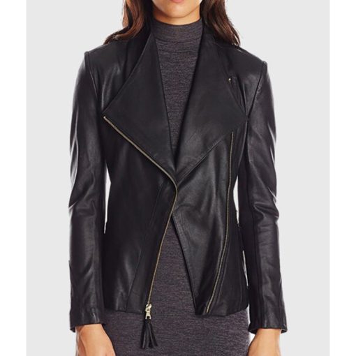 Women's Double Rider Biker Leather Jacket