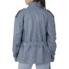 Womens Pastel Blue Leather Jacket