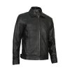 Men Simple Cafe Racer Jacket