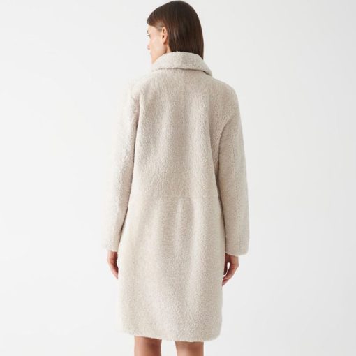 Women's Beige Shearling Coat