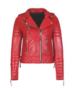 Womens Boda Style Quilted Red Jacket